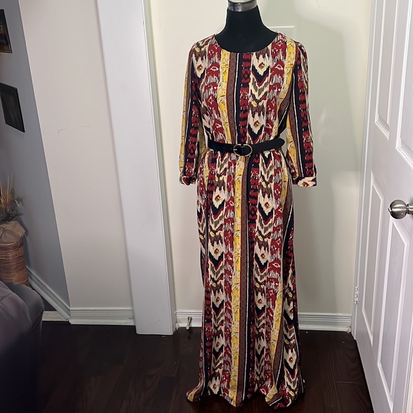 Forever 21 Dresses & Skirts - Forever21 Boho 3/4 Sleeve Maxi Dress Size Large